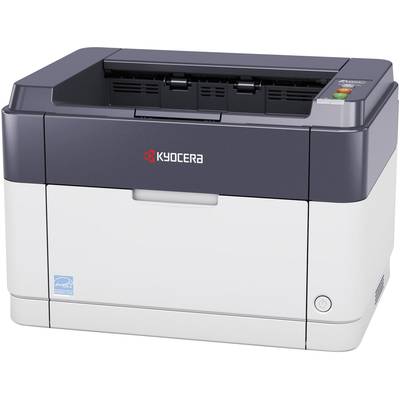 A white-grey printer with brand logo, showing front view. Upper cover is open, control panel visible top right.