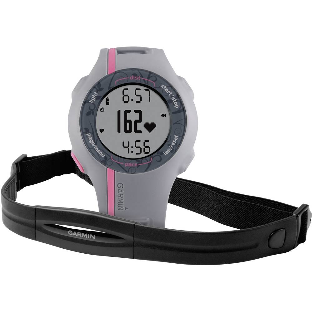 Garmin GPS heart rate monitor watch with chest strap Grey, Pink from Conrad.com