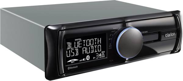Clarion FZ502E Car stereo incl. remote control, Bluetooth handsfree set