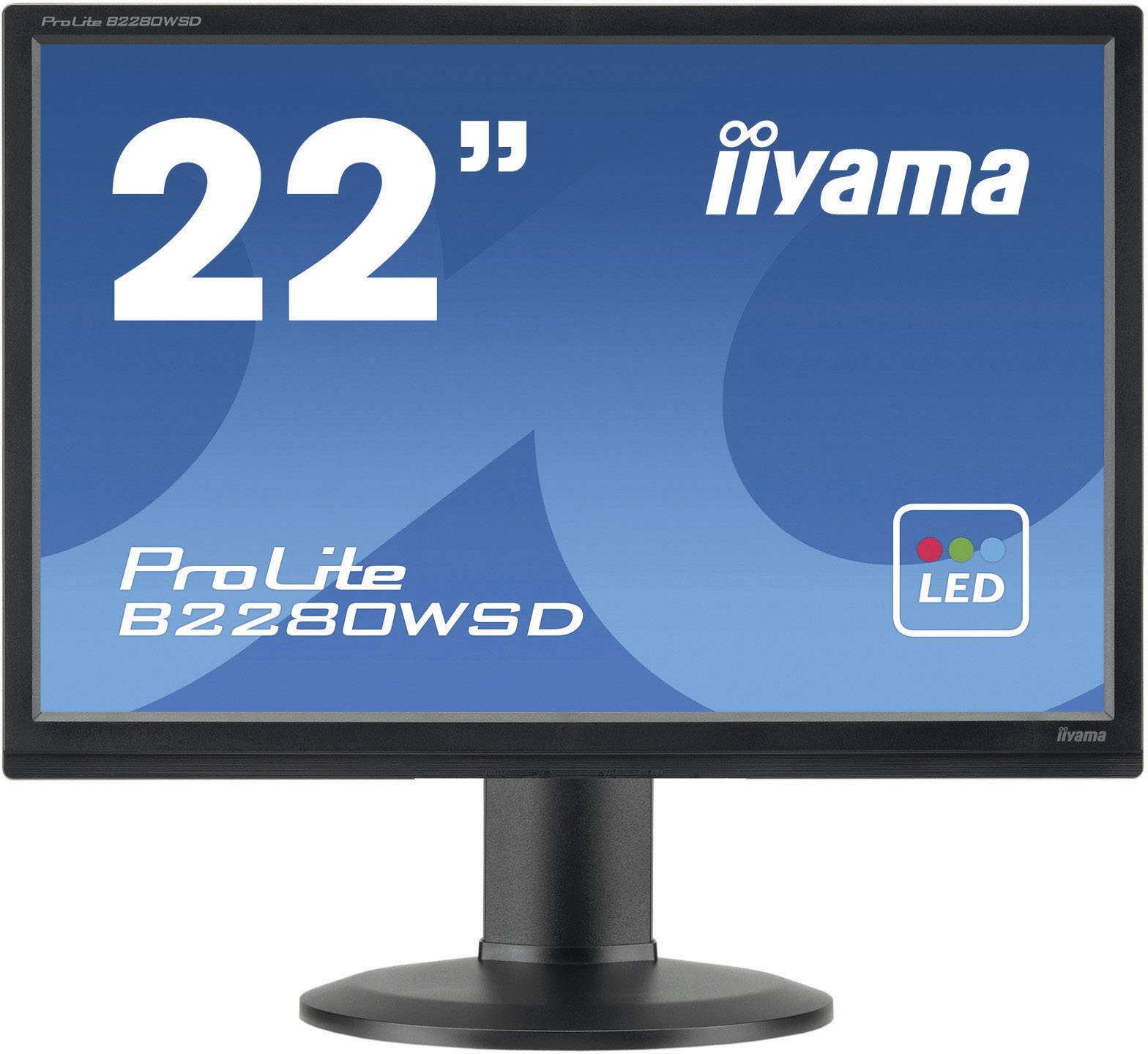 Iiyama B2280WSD-B1 LED 55.9 cm (22 inch) 1680 x 1050 p WSXGA+ 5 ms DVI, VGA TN LED
