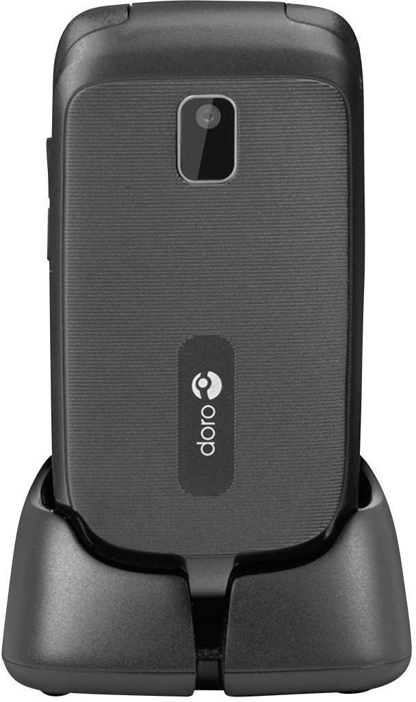 doro PhoneEasy 612 Big button flip top mobile phone Charging station from