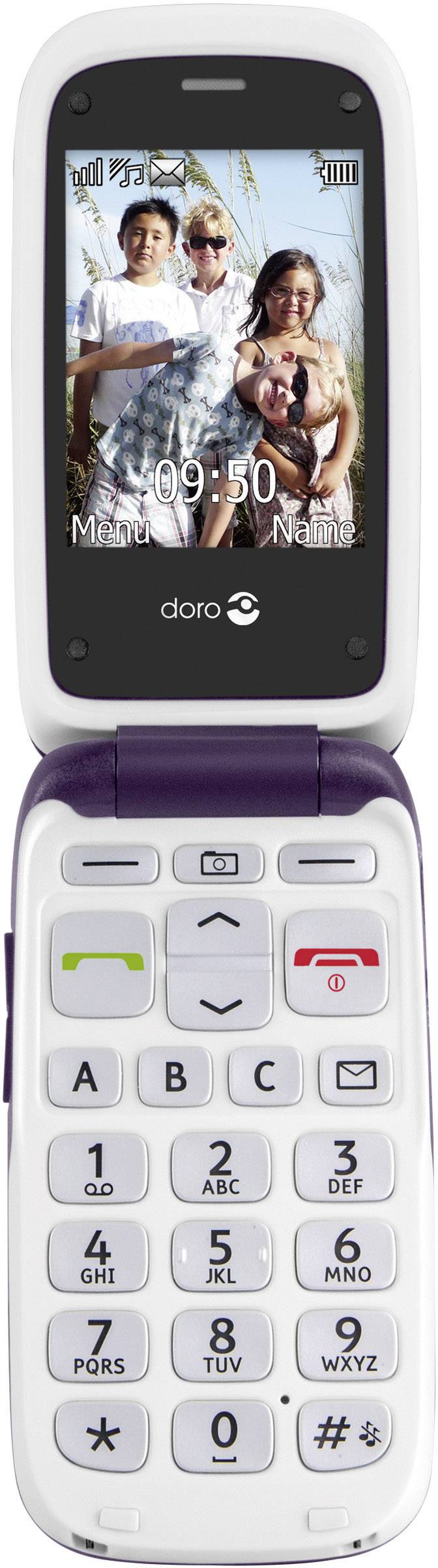 doro Big Button SIM Free Mobile Phone, Aubergine from