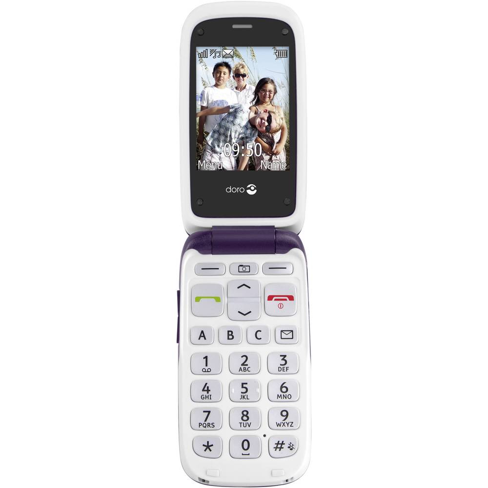 Doro Big Button SIM Free Mobile Phone Aubergine Fro