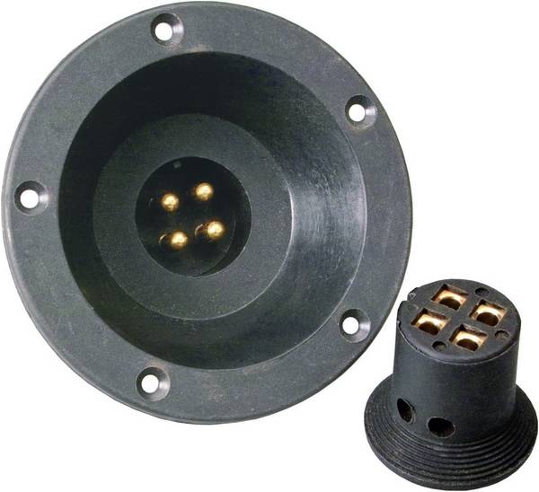 Sinuslive Car stereo speaker connectors 4 x 4 mm² incl. receptacle, gold-plated