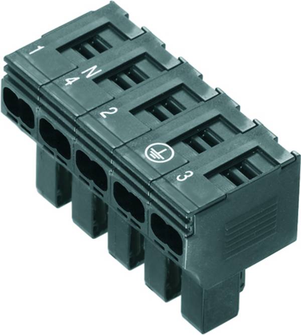 Weidmüller 1952130000 PTDS 4 Fuse connector flexible: 0.5-4 mm² fixed: 0.5-4 mm² Number of pins: 5 10 pc(s) Black Piece