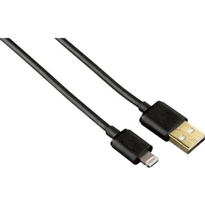 Hama Apple iPad/iPhone/iPod Cable [1x USB 2.0 connector A - 1x Apple Dock lightning plug] 1.50 m Black