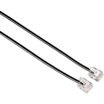 Hama Phone Cable [1x RJ11 6p4c plug - 1x RJ11 6p4c plug] 6.00 m Black 