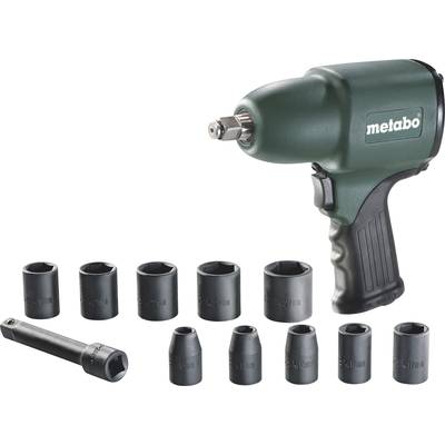 Metabo DSSW 360 Set 604118500 Pneumatic impact driver Tool holder: 1/2" (12.5 mm) male square Torque (max.): 360 Nm incl