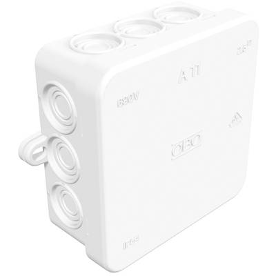 OBO Bettermann 2000180-W Junction box (L x W x H) 85 x 85 x 40 mm Pure white (RAL 9010) IP55 1 pc(s)