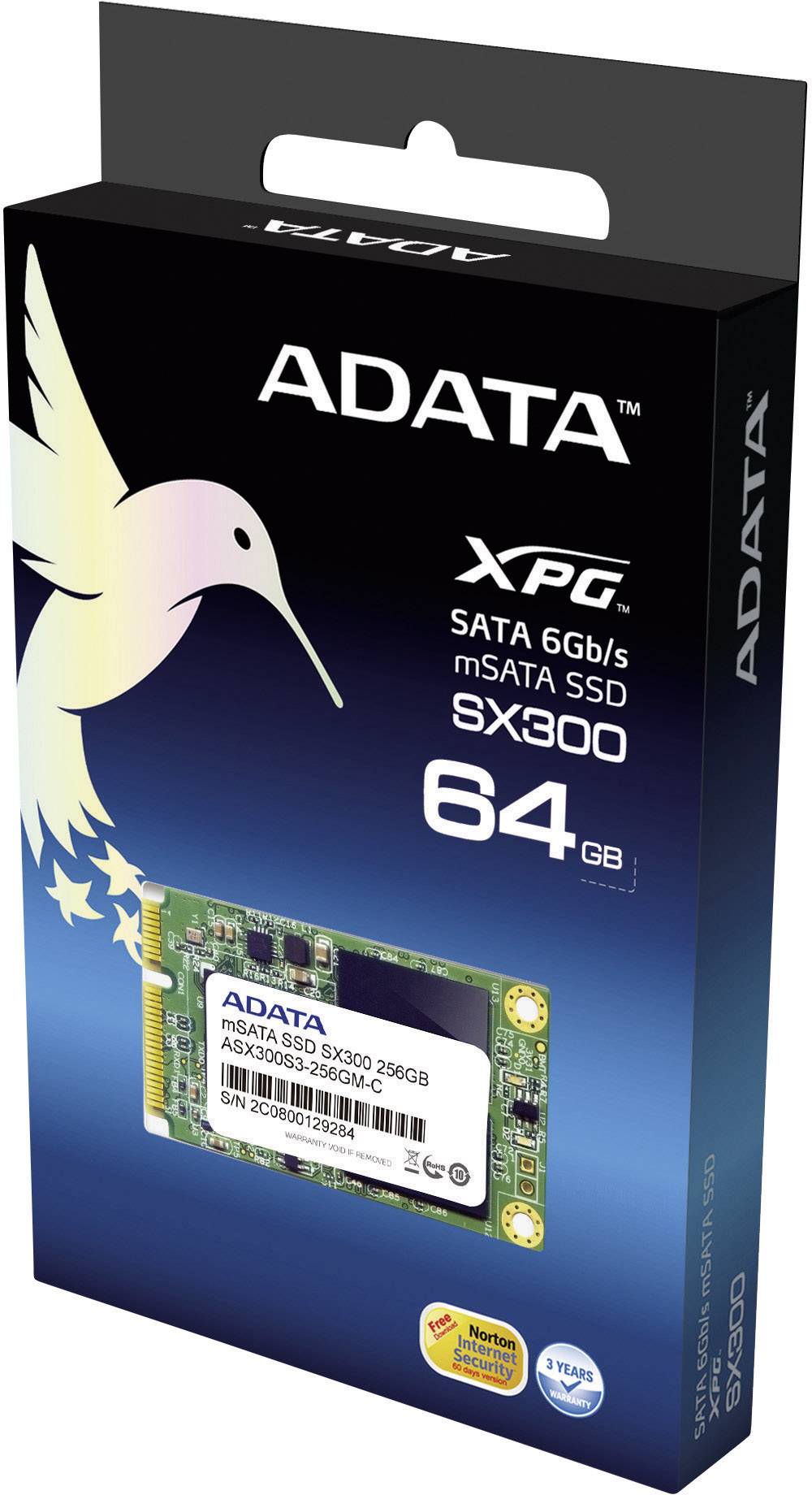 Adata Xpg Sx300 64 Gb Internal Msata Ssd Msata Retail Asx300s3 64gm C Conrad Com