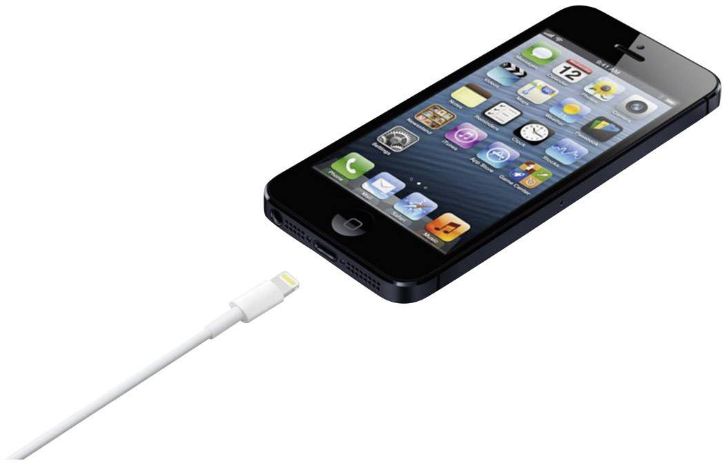 Apple iPod, iPhone, iPad Cable [1x USB 2.0 connector A - 1x Apple Dock lightning plug] 0.50 m White