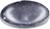 A grey, flat, glossy oval object with a lighter oval area in the centre.
