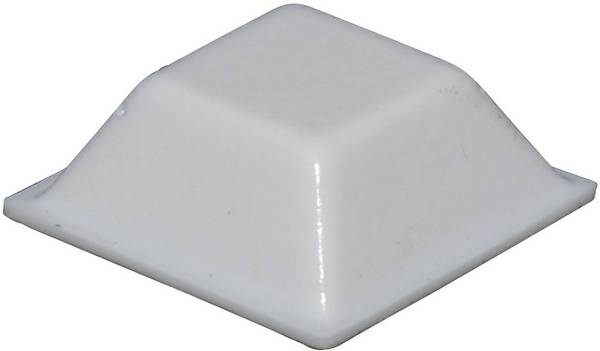 TOOLCRAFT PD2205W Foot self-adhesive, square White (L x W x H) 20.5 x 20.5 x 7.5 mm 1 pc(s)