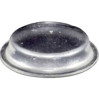 A silver button cell battery on a white background.