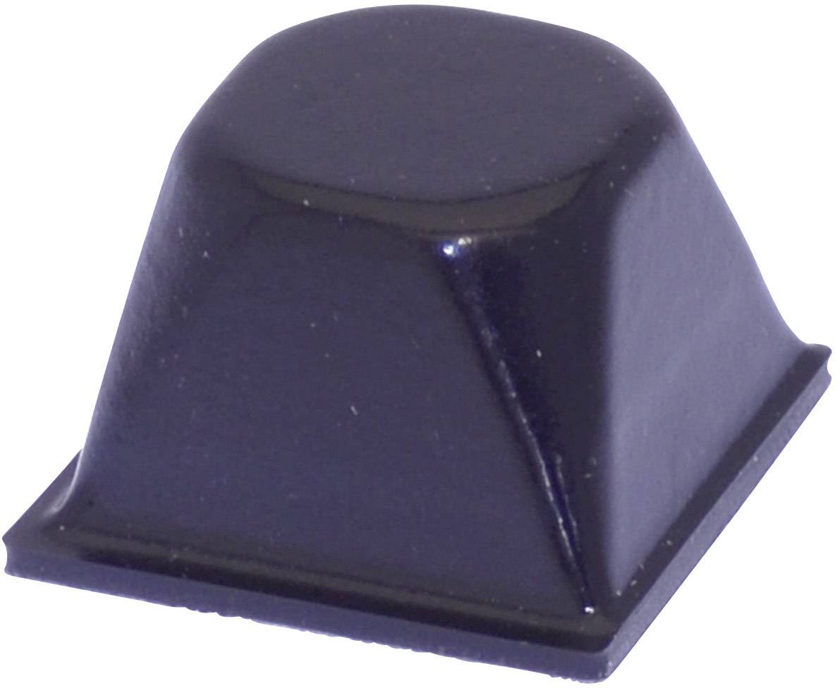 A black, rectangular rubber corner piece used as a bumper or protective pad.