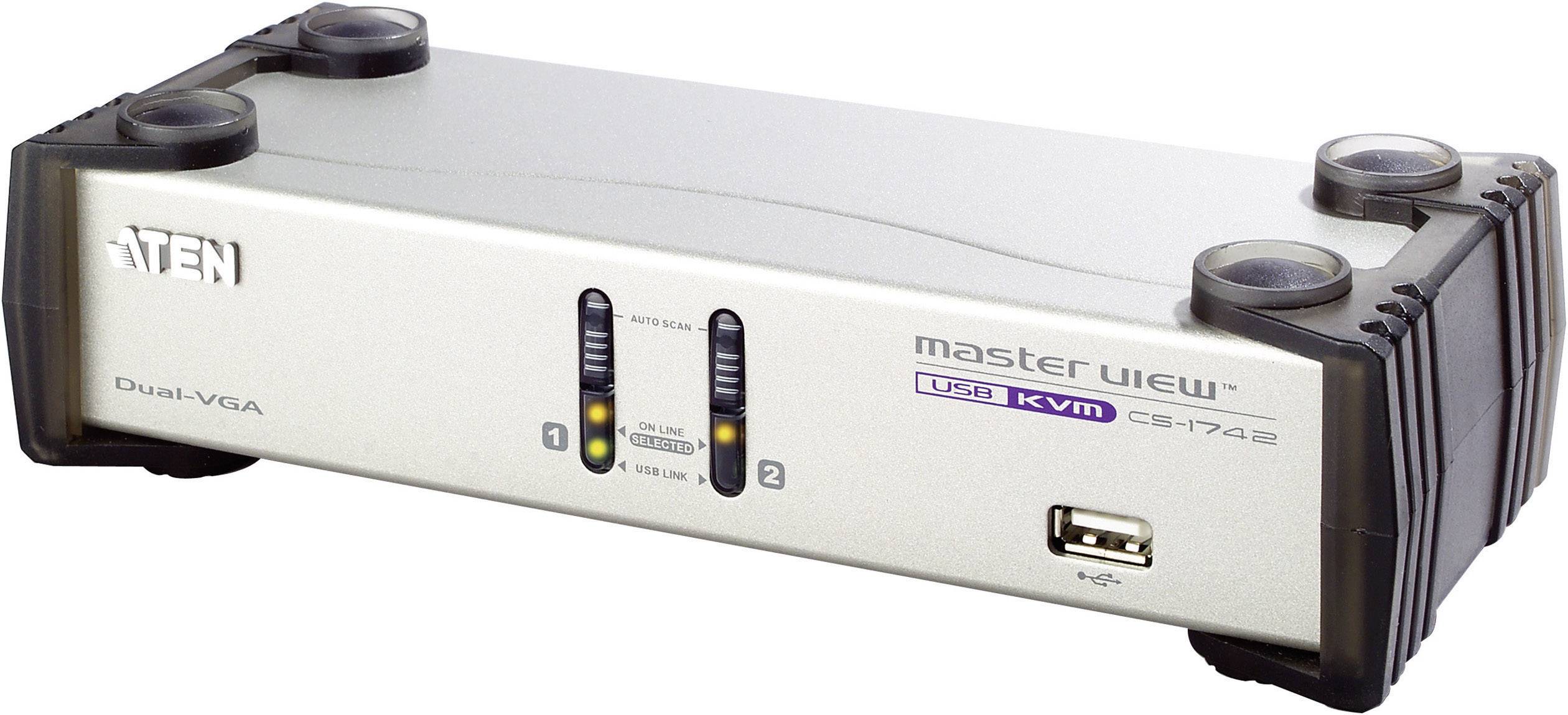 ATEN CS1742C-AT 2 ports KVM changeover switch VGA USB 2048 x 1536 Pixel