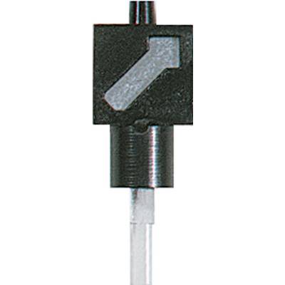 A black toggle switch with a silver lever in the middle position, mounted on a cable or rod.