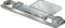 A silver metal file clip for holding punched paper.