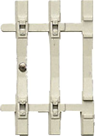 A light brown, three-part hinge with a protruding metal pin in the centre.