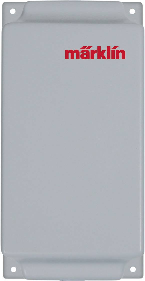 Grey rectangular metal plate with the red brand logo 'märklin' at the top.