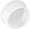 White, cylindrical plastic cover, possibly an end piece or connector for a pipe.