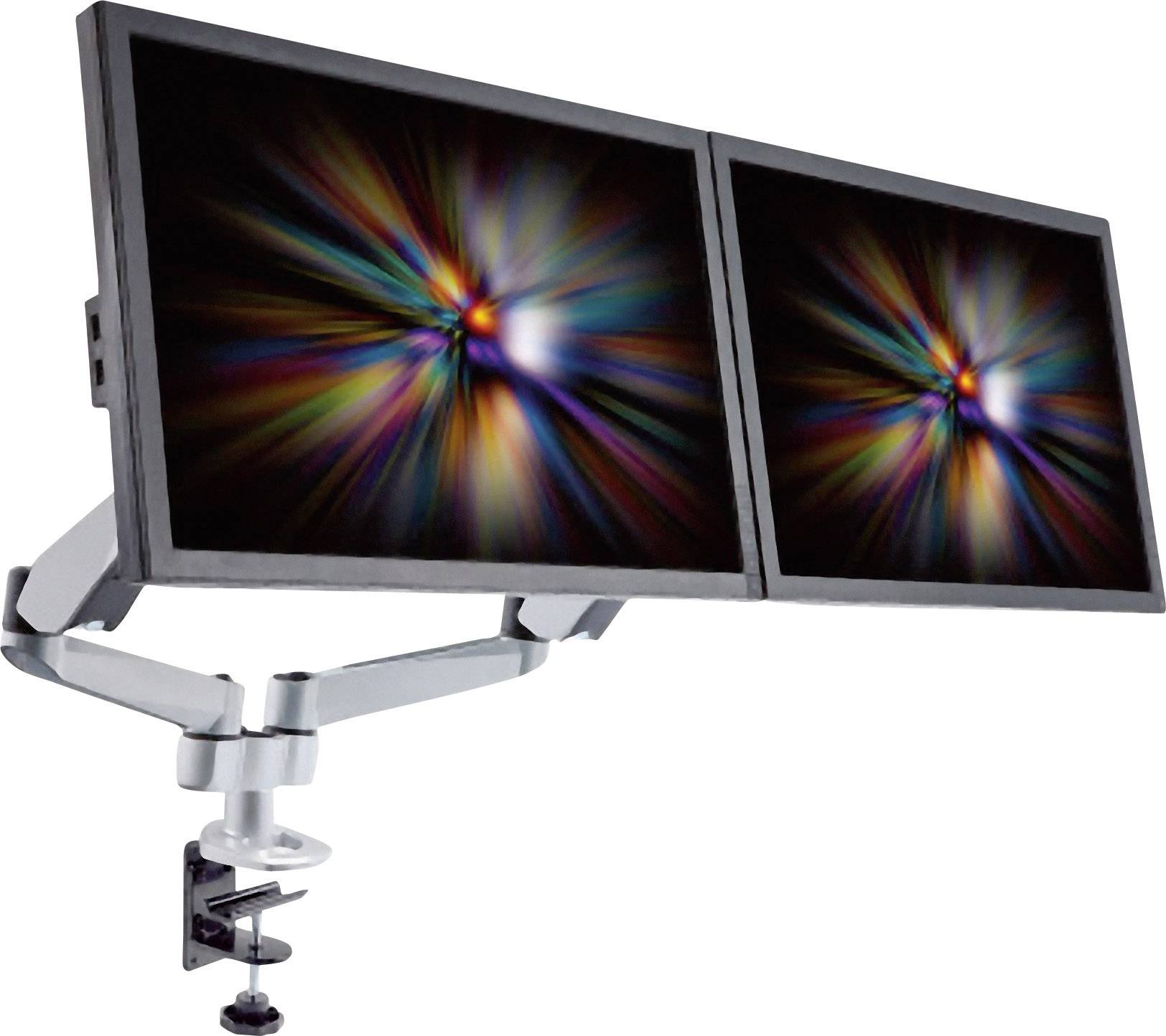 SpeaKa Professional Monitor desk mount SP-1624800 SuperFlex 2 Display(s) 25,4 cm (10") - 68,6 cm (27") Silver-black Heig
