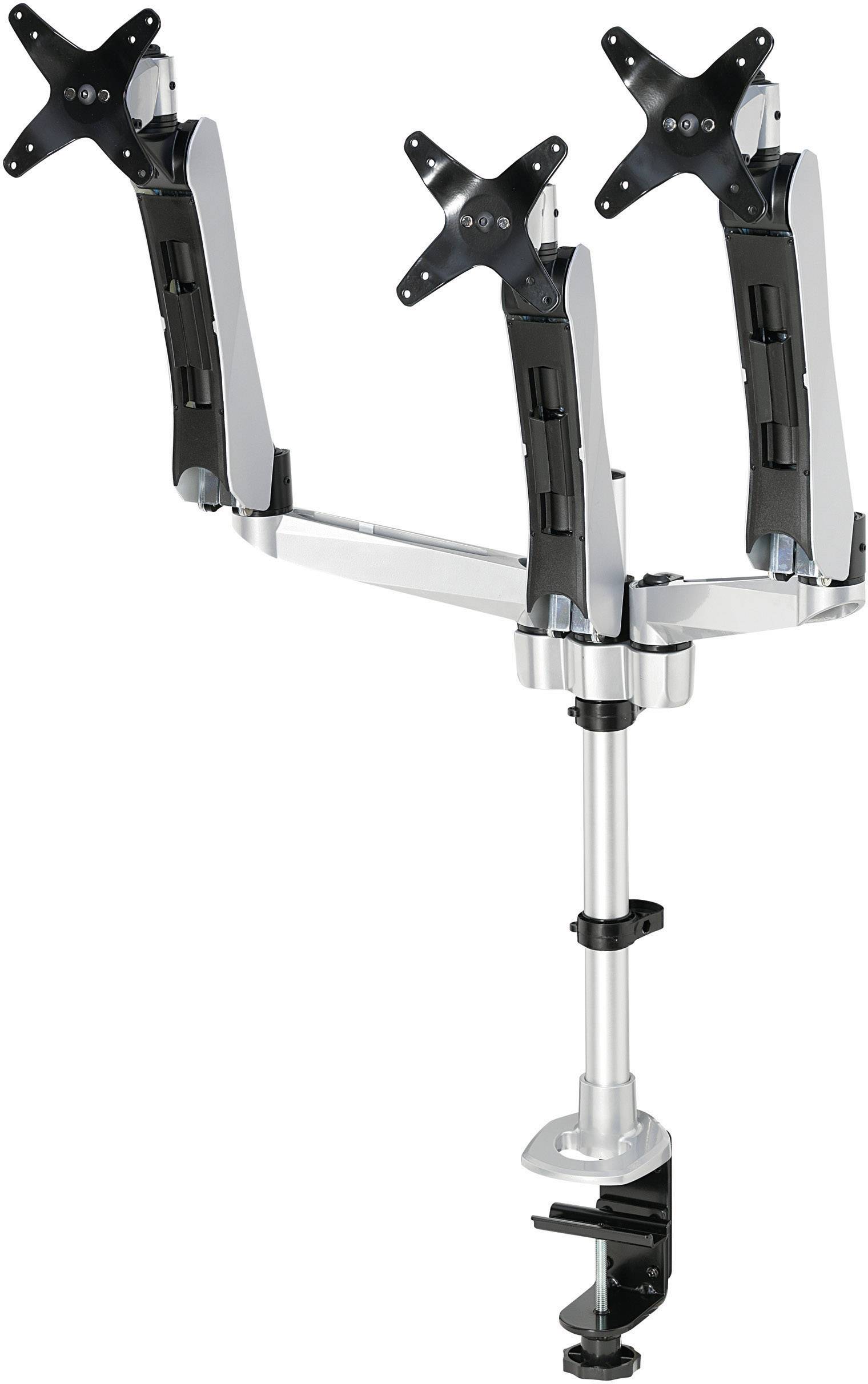 SpeaKa Professional Monitor desk mount SP-1624812 Flex 3 25,4 cm (10") - 61 cm (24") Silver-black Height-adjustable, Til-2