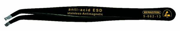 BERNSTEIN Tools for Electronics 5-062-13 SMD tweezers 59 SA-ESD Rounded 115 mm