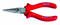 Red pointed pliers with metal tips, manufactured by 'Bernstein', suitable for precise work in electronics or precision mechanics.