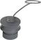 A grey bottle cap with a hinge and seal, suitable for sealing beverage bottles to maintain freshness and security.