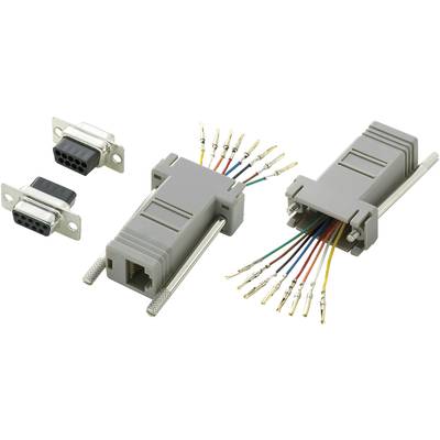 TRU COMPONENTS DA9-SMJ8-K-RC D-SUB adapter D-SUB socket 9-pin - RJ45 socket  1 pc(s) 