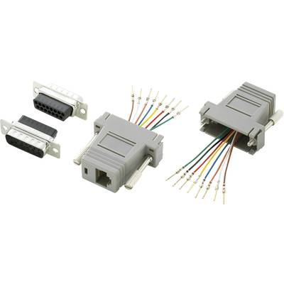 TRU COMPONENTS  D-SUB adapter D-SUB plug 15-pin - RJ45 socket  1 pc(s) 