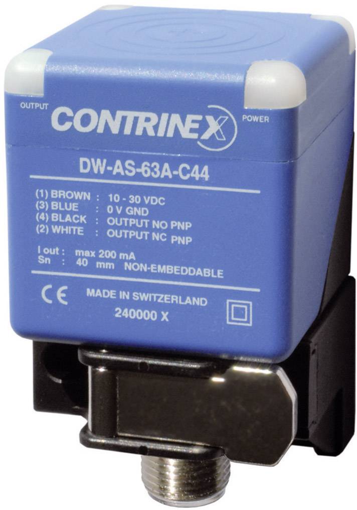 Contrinex Inductive proximity switch 40 x 40 mm non-shielded PNP DW-AS-61A-C44