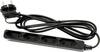 GAO EU4 BLACK Power strip 4x Black Euro plug 1 pc(s)