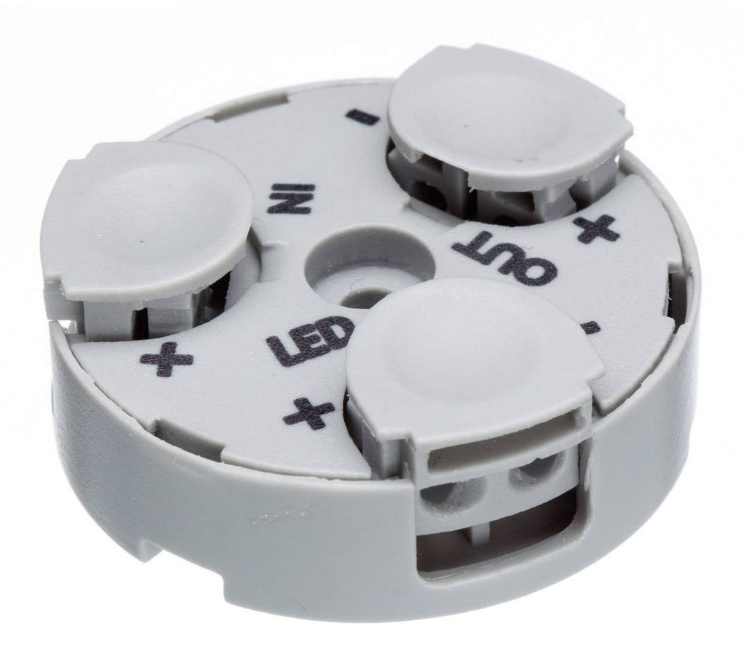 Adels-Contact 601103 LED 3050 Distributor box flexible: 0.34-0.5 mm² fixed: 0.34-0.5 mm² Number of pins: 2 1 pc(s) Light grey