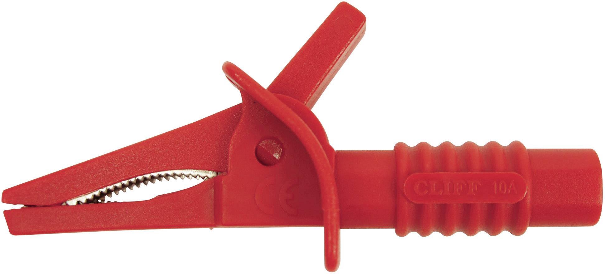 Cliff CRC/01 Safety terminal 4 mm jack connector CAT II 1000 V, CAT III 600 V Red