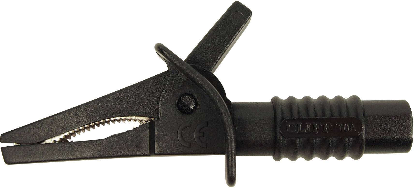 Cliff CRC/01 Safety terminal 4 mm jack connector CAT II 1000 V, CAT III 600 V Black