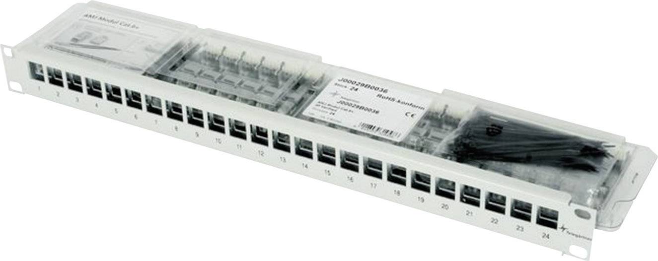 Telegaertner J02023K0027 24 ports Network patch panel CAT 6A 1 U