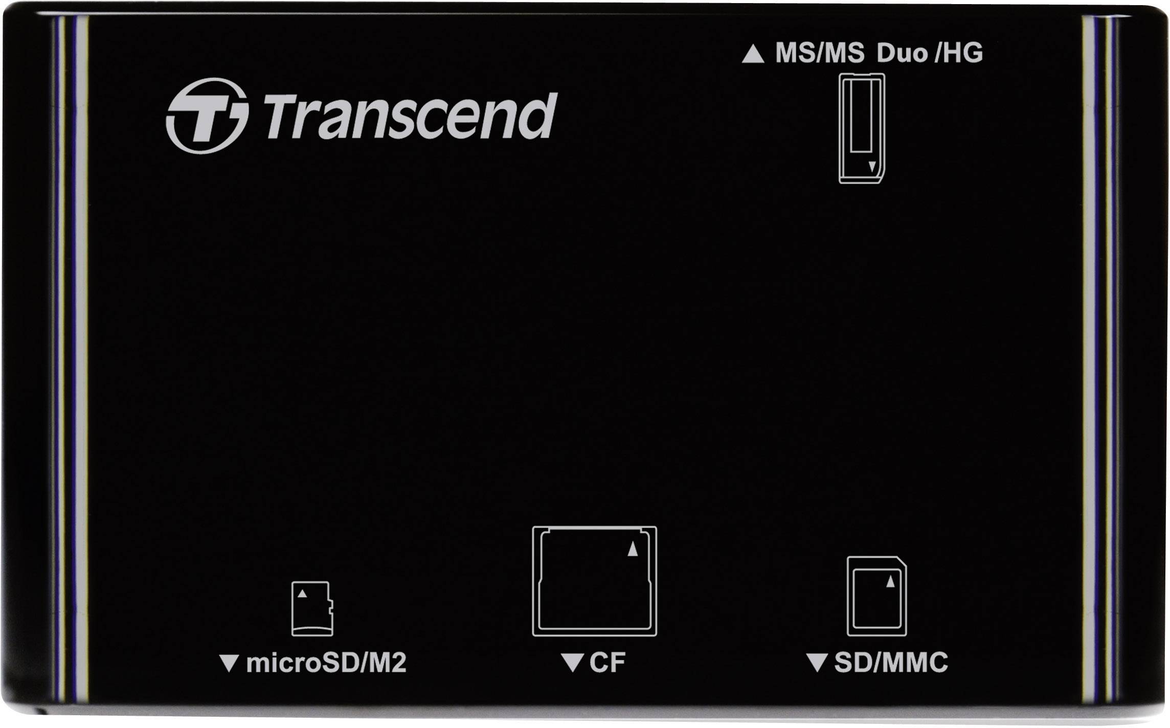 Transcend P8 External memory card reader USB 2.0 Black