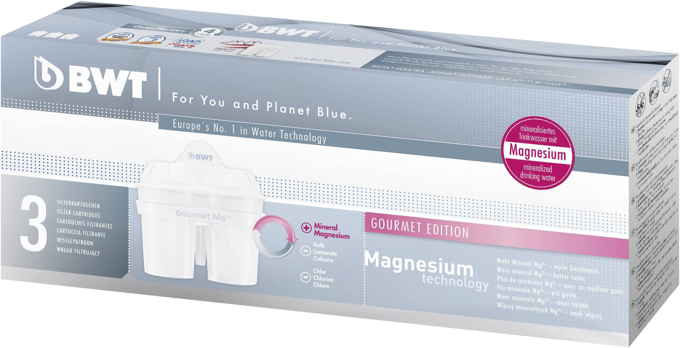 BWT 4x Longlife Mg2+ 814134 Filter cartridge White