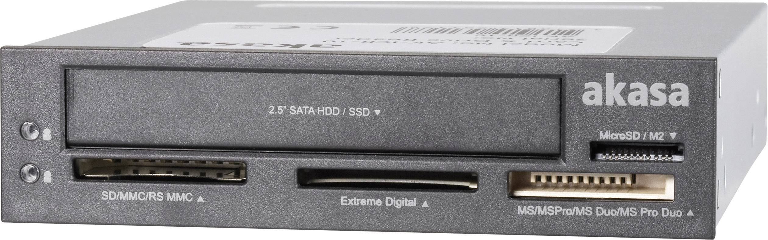 3.5" internal memory card reader Akasa AKICR10 Black, White from