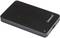 External hard drive by Intenso, black, compact, rectangular, with a small LED indicator and USB port on one side.