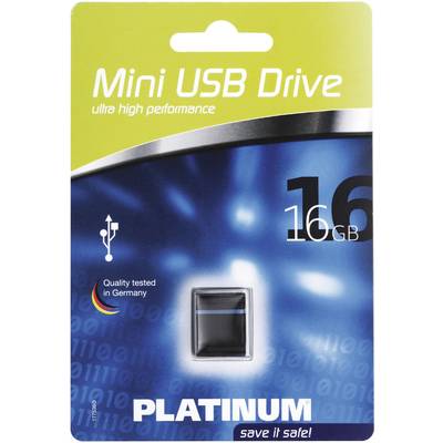 Mini Usb Blue Buy Platinum Mini USB stick 16 GB Black, Blue 177536 USB A (USB 2.0 ...