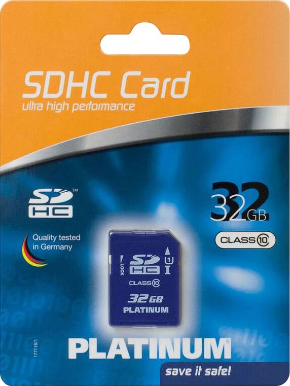 Platinum 177118 SDHC card 32 GB Class 10