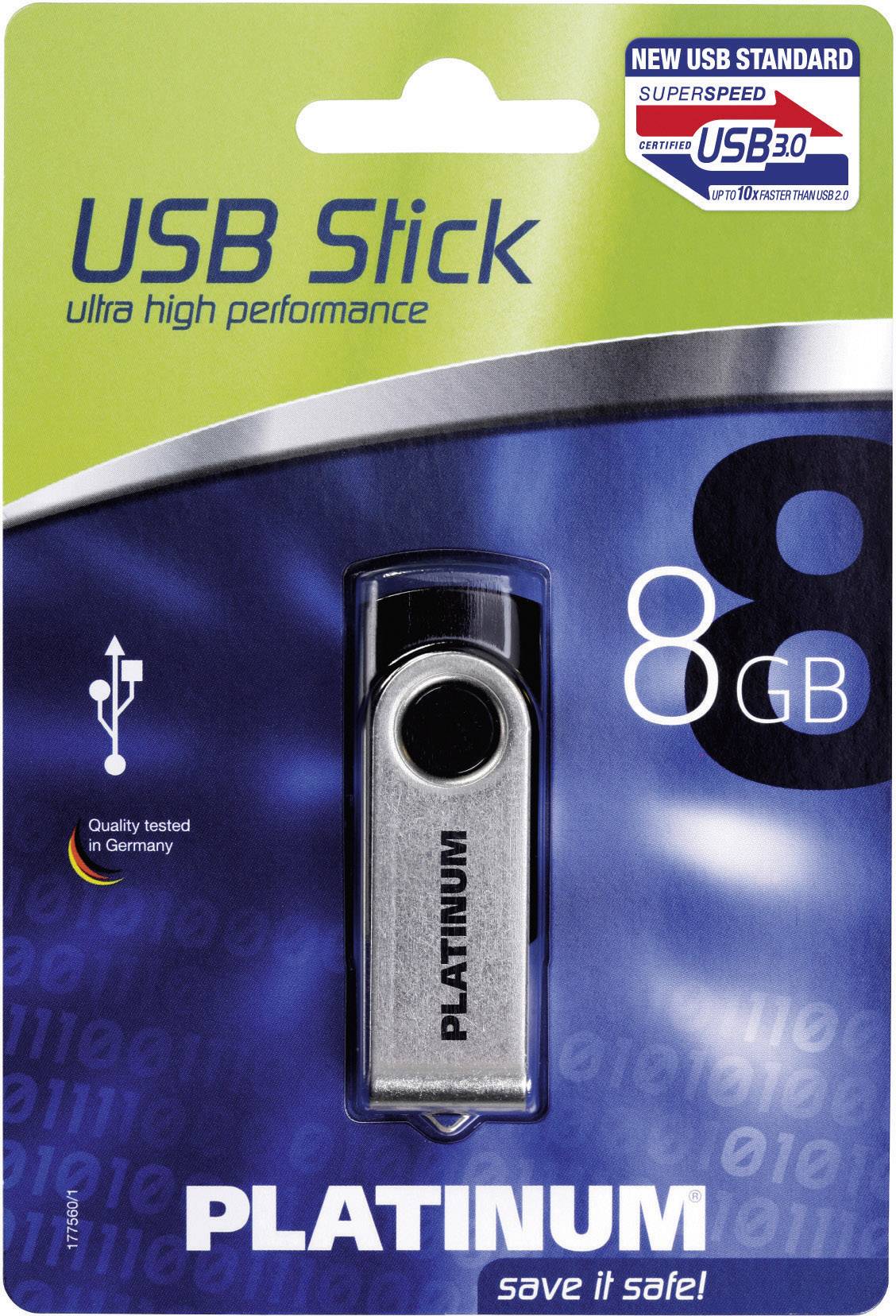Platinum TWS USB stick 8 GB Black 177492 USB A (USB 3.2 1st gen)-4