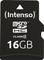 Intenso microSDHC memory card, Class 4, 16 GB.