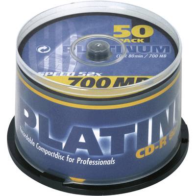 Platinum 100128 Blank CD-R 80 700 MB 50 pc(s) Spindle-0