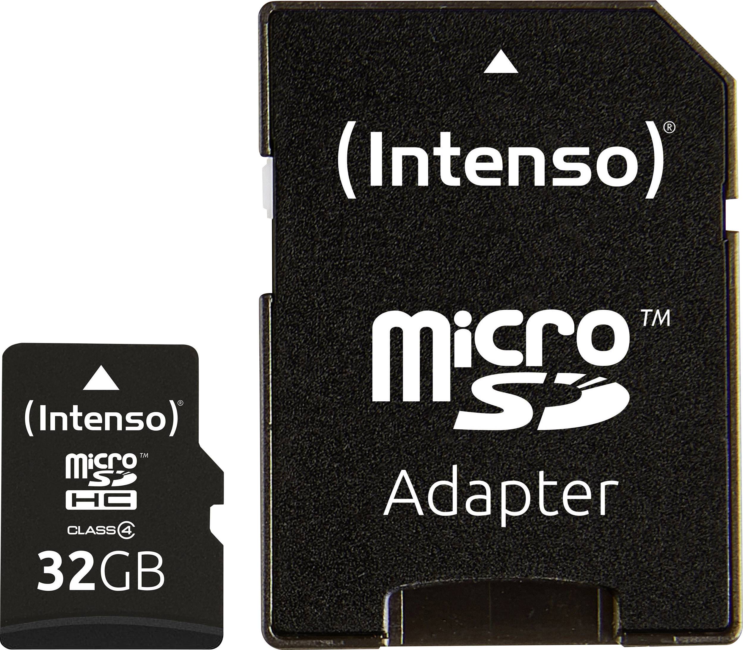 Intenso 32 GB Micro SDHC-Card microSDHC card 32 GB Class 4 incl. SD adapter