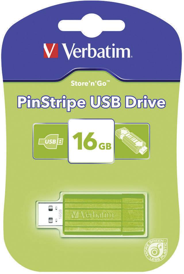 Verbatim Pin Stripe USB stick 16 GB Green 49070 USB A (USB 2.0)-3