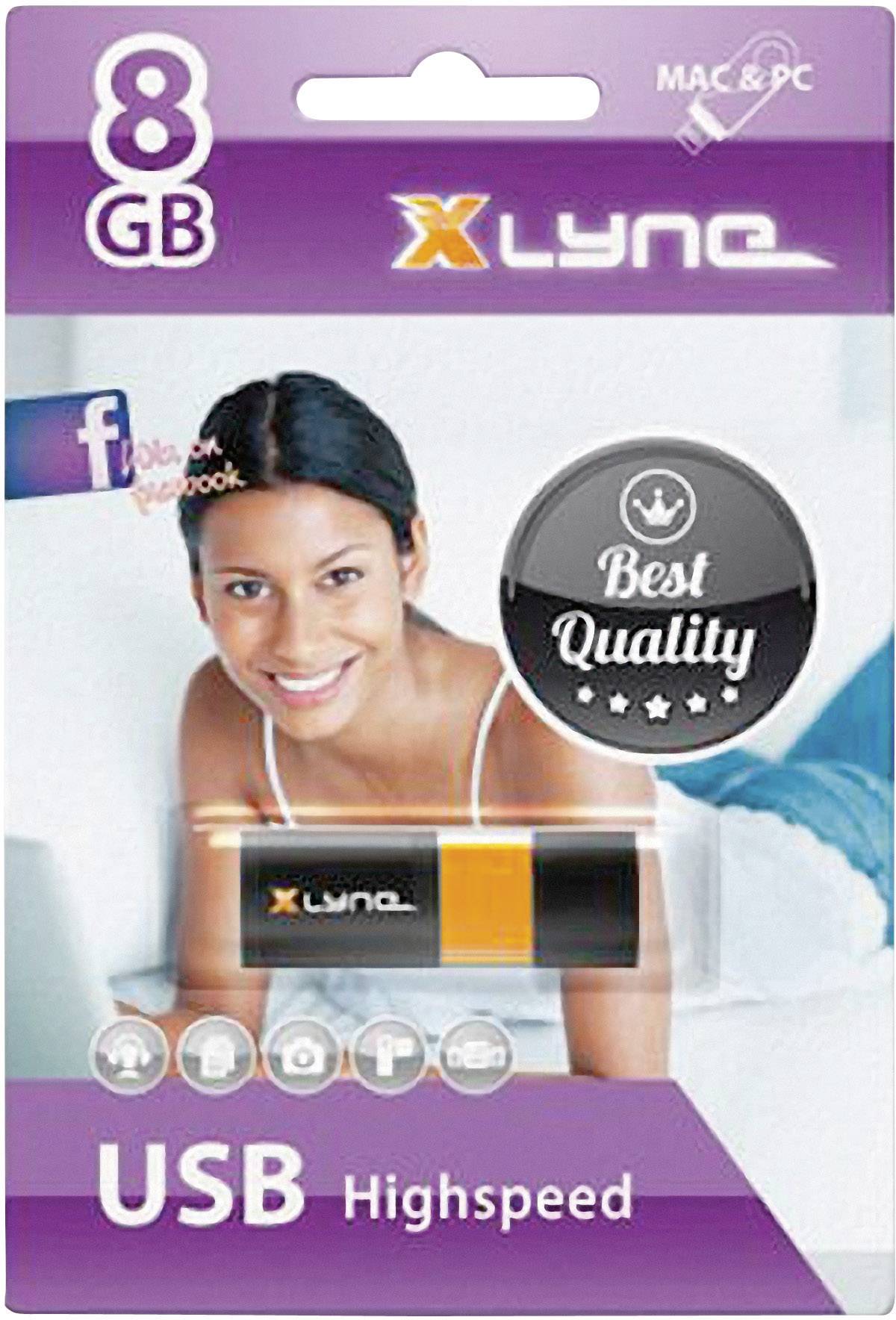 Xlyne Wave USB stick 8 GB Black, Orange 7108000 USB A (USB 2.0)-2